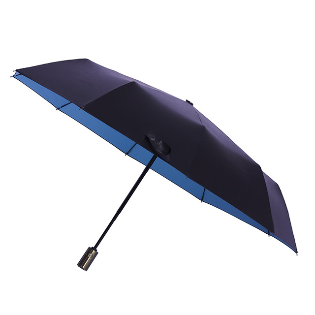 Umbrella manufacturers low-cost custom 30% off the bone automatic black plastic folding umbrella_Shenzhen JingMingXin Umbrella Products Co., Ltd.